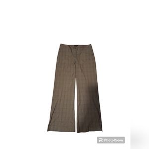 Y2K Old Money Dress Pants 8 Grey Plaid The Limited Cassidy Fit Flare Wide Leg